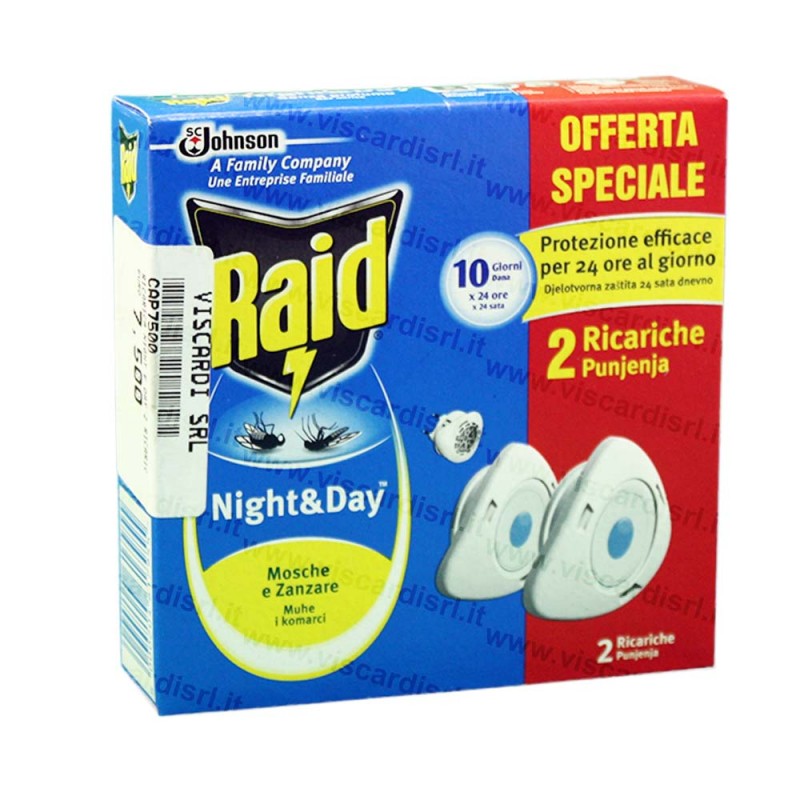 Raid insetticida elettrico zanzare night day